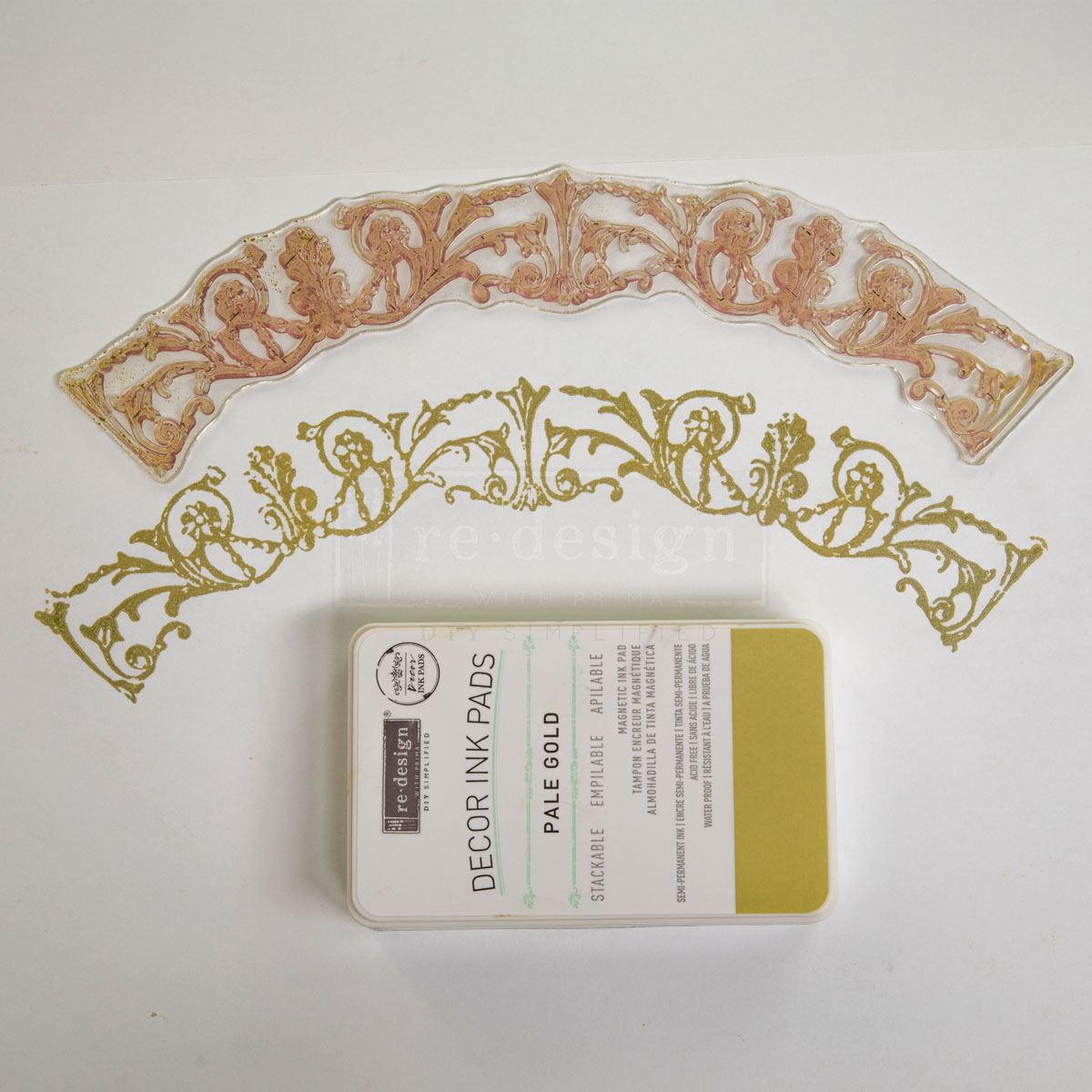 Decor Stamp – Curved Accents – 12″x12″ sheet size, total 6 pcs