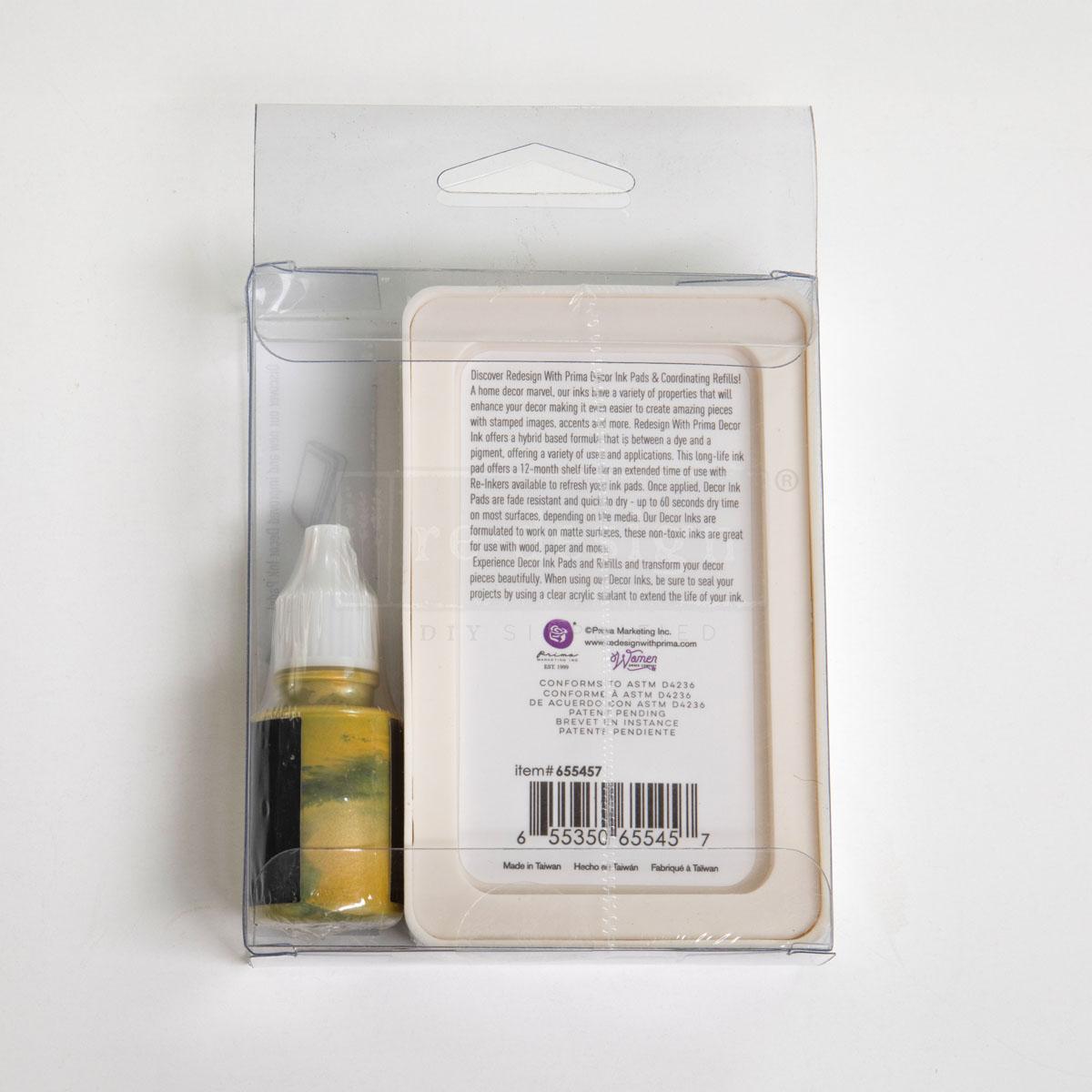 Décor Ink Pad – Pale Gold – 1 magnetic case + dry ink pad + 10ml ink bottle