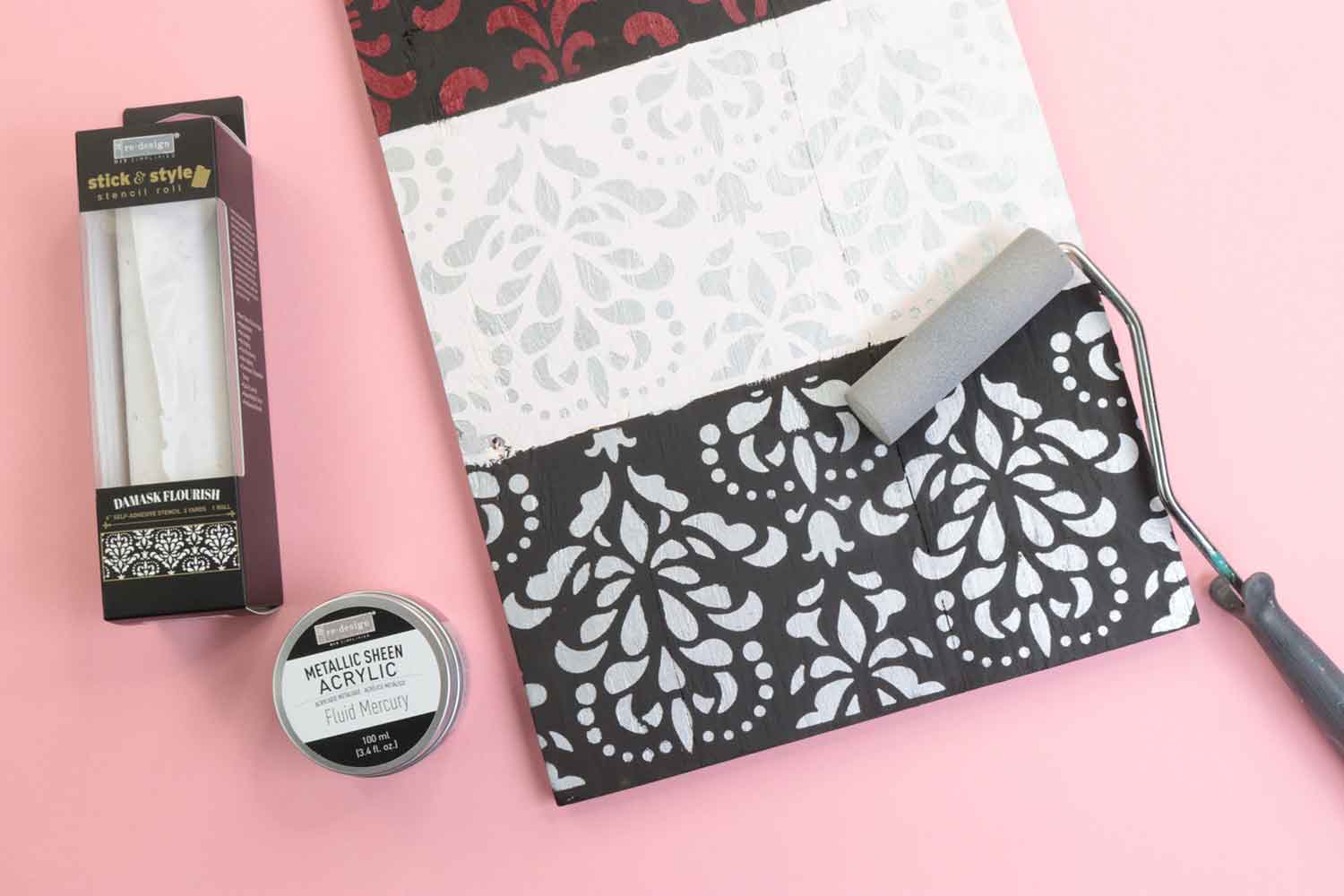 Stick & Style – Damask Flourish – 1 roll, 7″ x 3yds (6″ design)