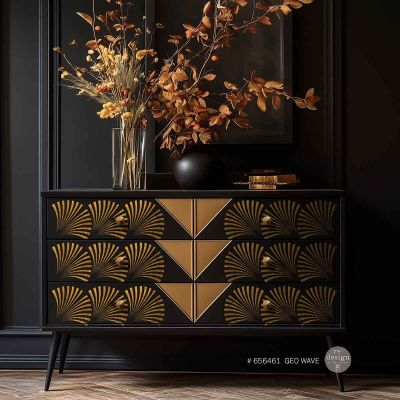 Decor Transfers® – Geo Wave – total sheet size 24×35, cut into 3 sheets