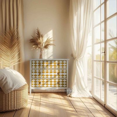 Decor Transfers® – Gold Harlequin – total sheet size 24×35, cut into 2 sheets