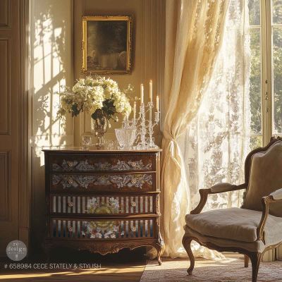 Decor Transfers® – Cece Stately & Stylish – total sheet size 24″x35″, cut into 2 sheets