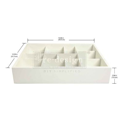 Shadow Box Shelf – White MDF Display Organizer