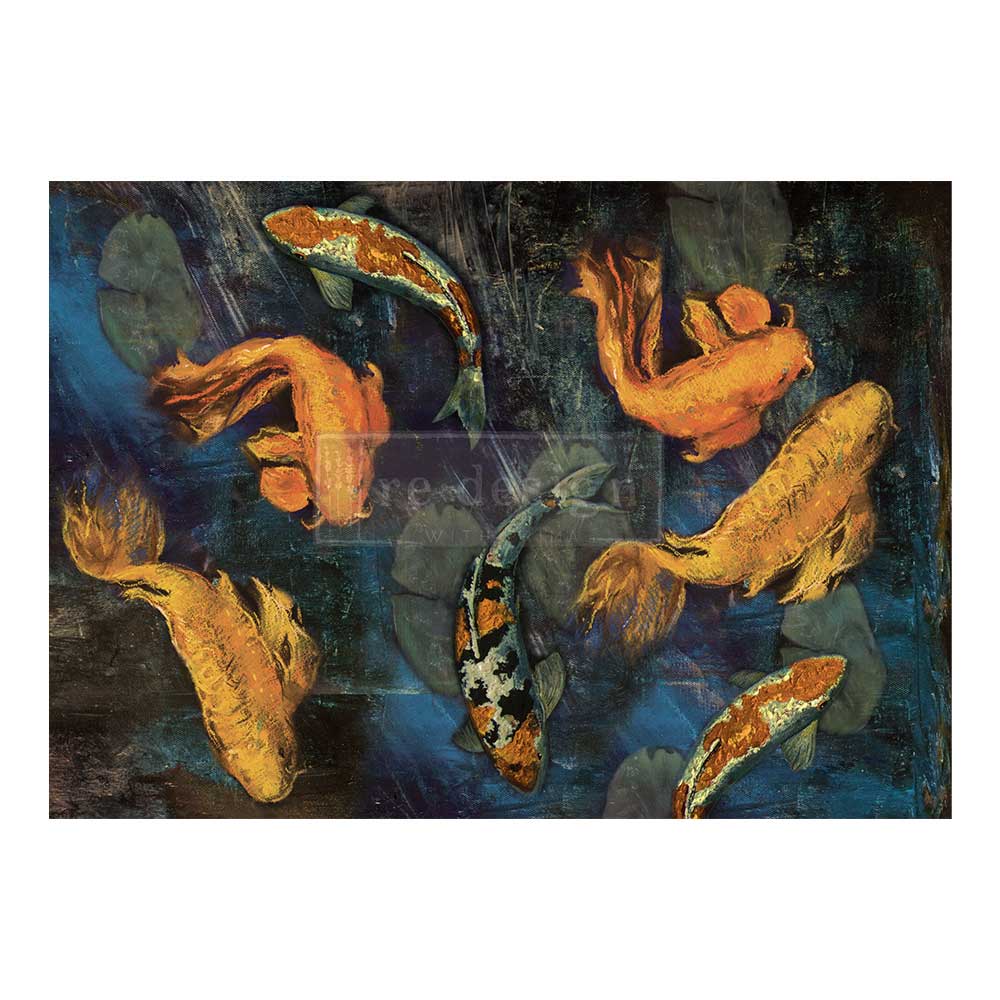 A1 Decoupage Fiber – Koi Pond – 1 sheet, A1 size
