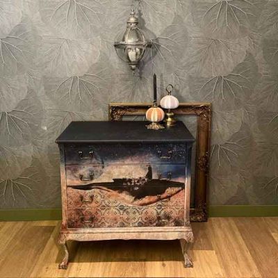 A1 Decoupage Fiber – Whale In Cosmos – 1 sheet, A1 size