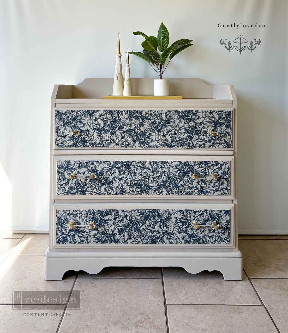 A1 Decoupage Fiber – Blue Wallpaper – 1 sheet, A1 size
