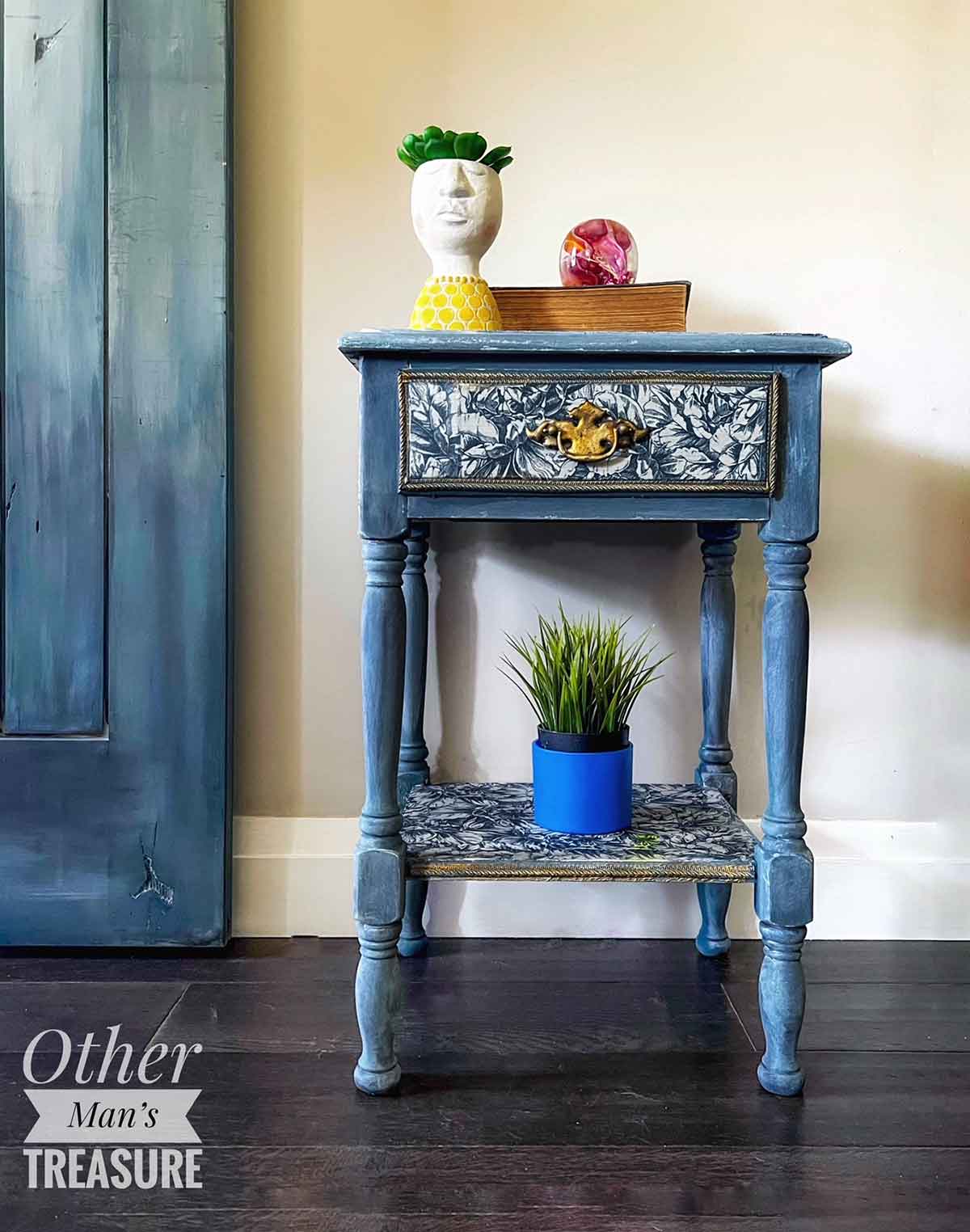 A1 Decoupage Fiber – Blue Wallpaper – 1 sheet, A1 size