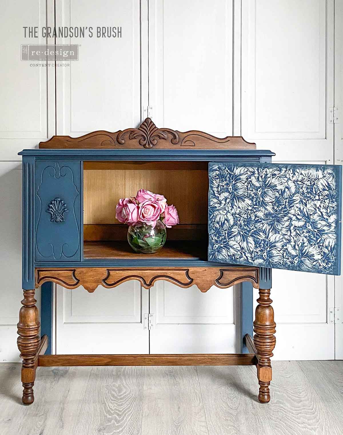 A1 Decoupage Fiber – Blue Wallpaper – 1 sheet, A1 size