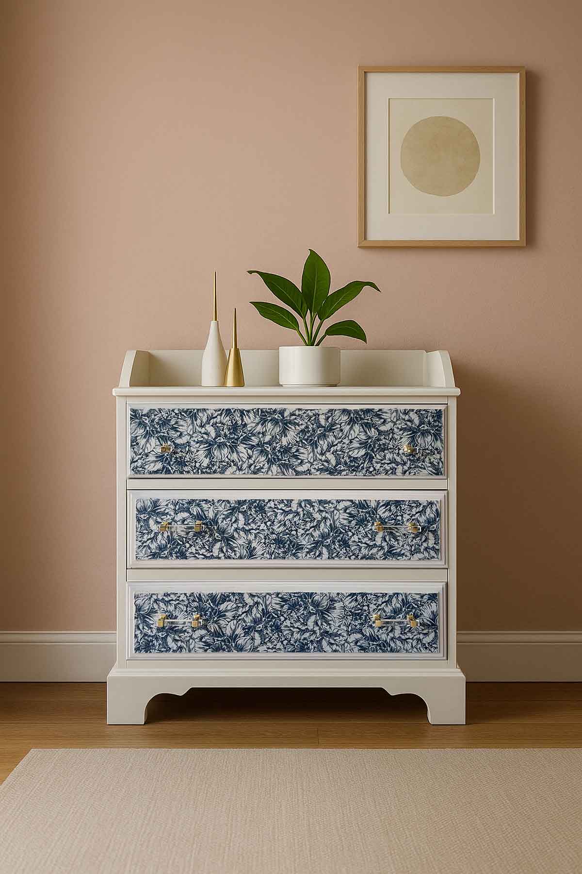 A1 Decoupage Fiber – Blue Wallpaper – 1 sheet, A1 size