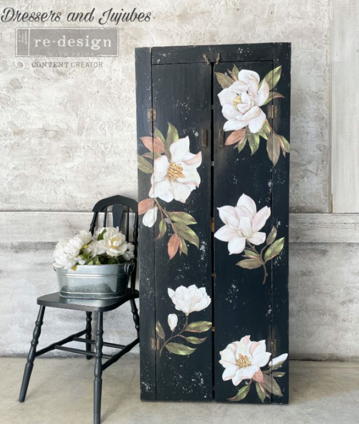 Decor Transfers® – Magnolia – total sheet size 24″x35″, cut into 2 sheets