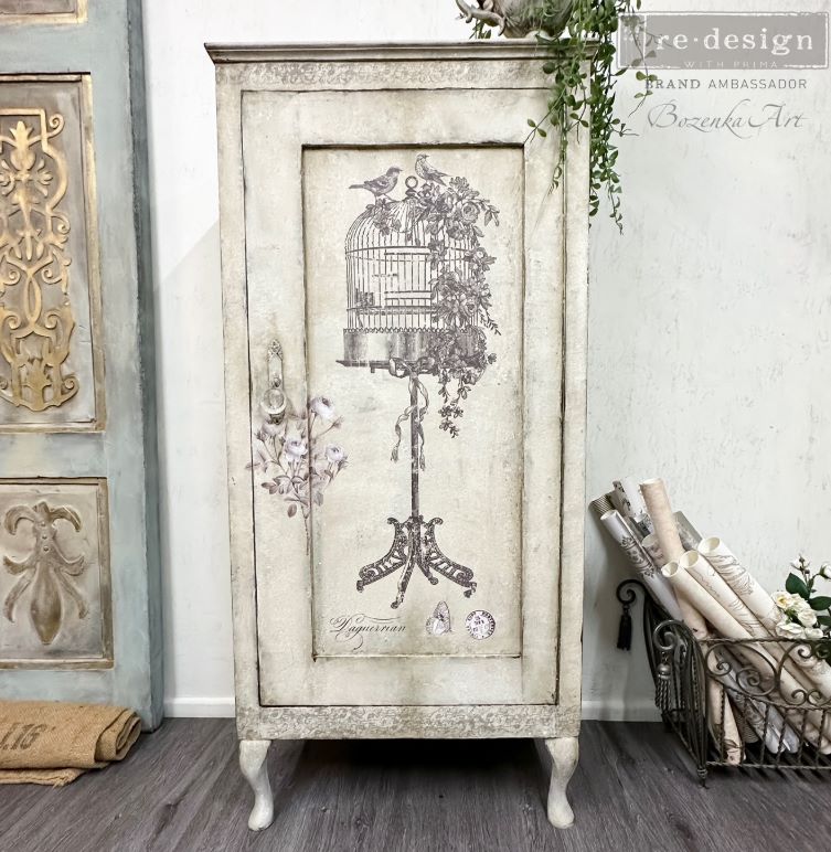 Decor Transfers® – La Voliere – total sheet size 24″x35″, cut into 2 sheets