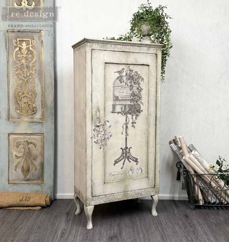 Decor Transfers® – La Voliere – total sheet size 24″x35″, cut into 2 sheets