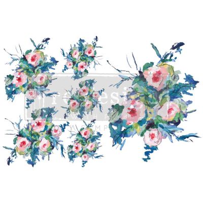 H2O Transfers – Expressive Blooms – 2 sheets, 8.5″x11″