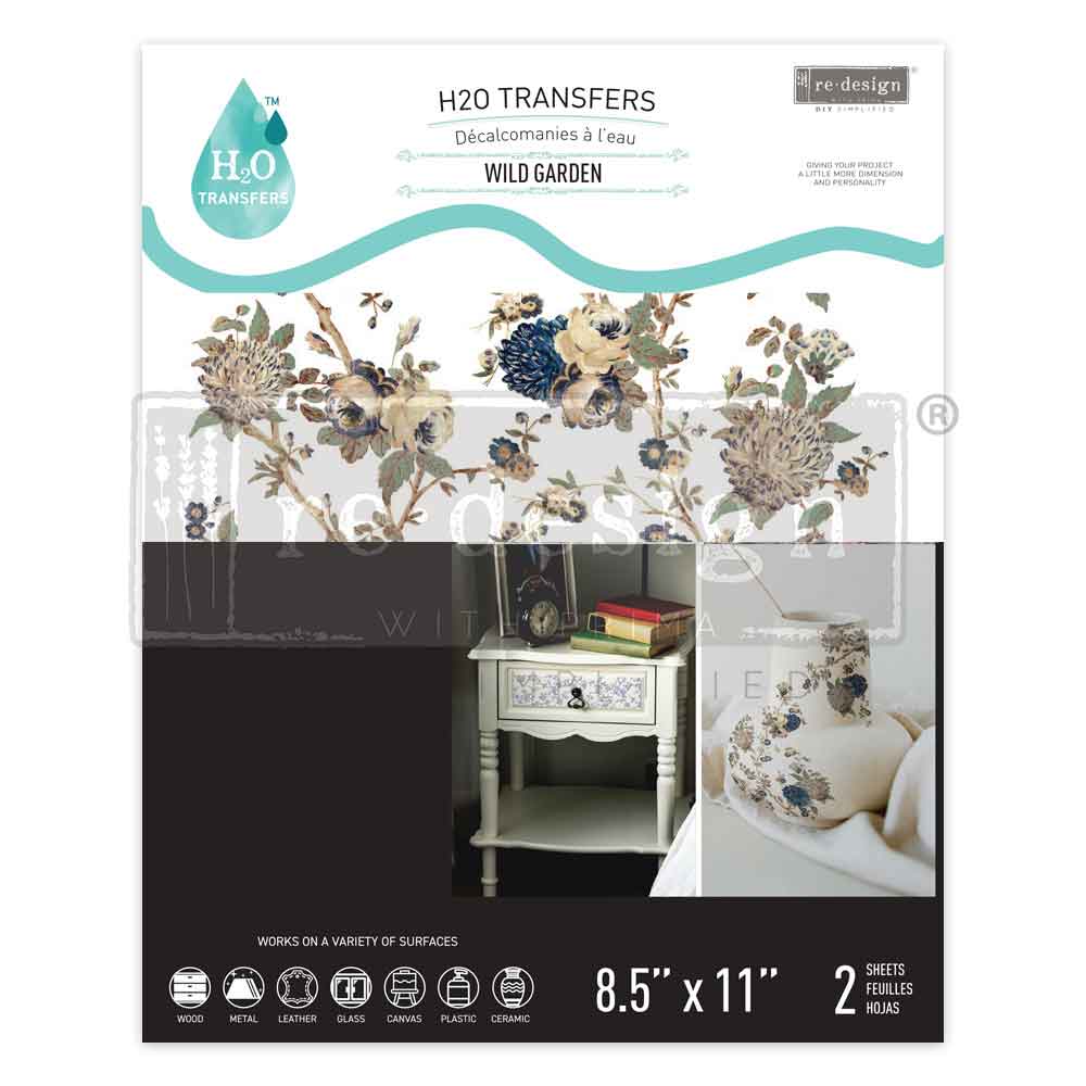 H2O Transfers – Wild Garden – 2 sheets, 8.5″x11″