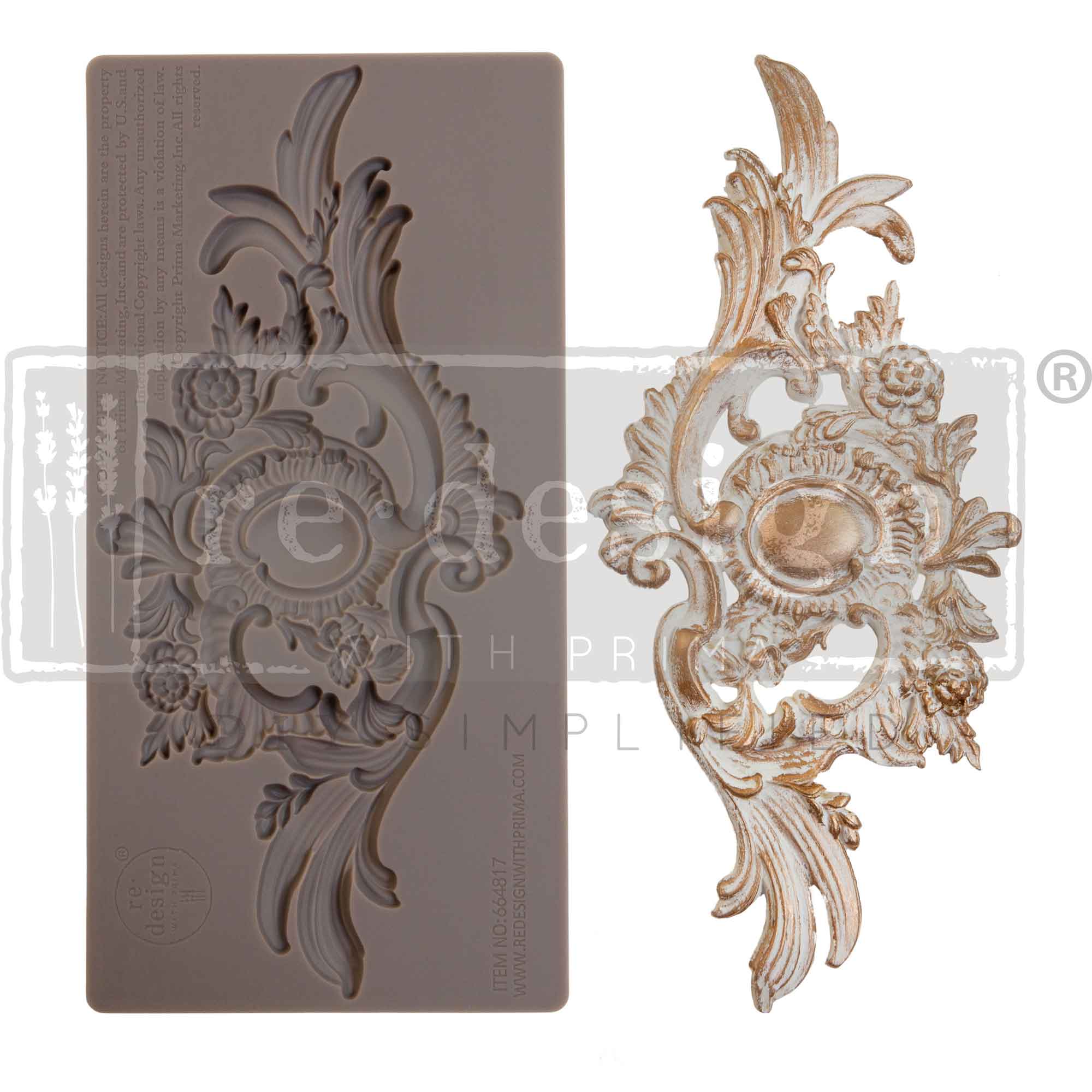 Decor Moulds- Annette – 4″x8″x8Mm Silicone