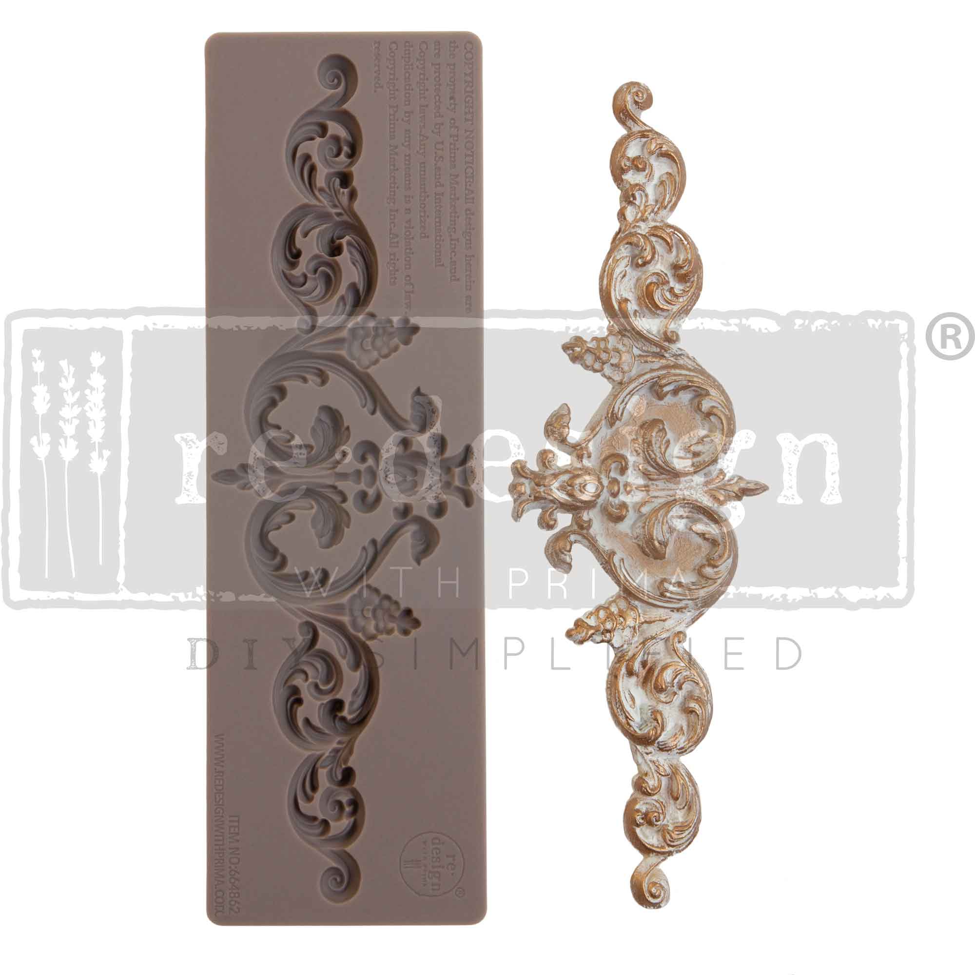 Decor Moulds® – Remi – 2.5”x8″x8mm Copyright #VAu001494636
