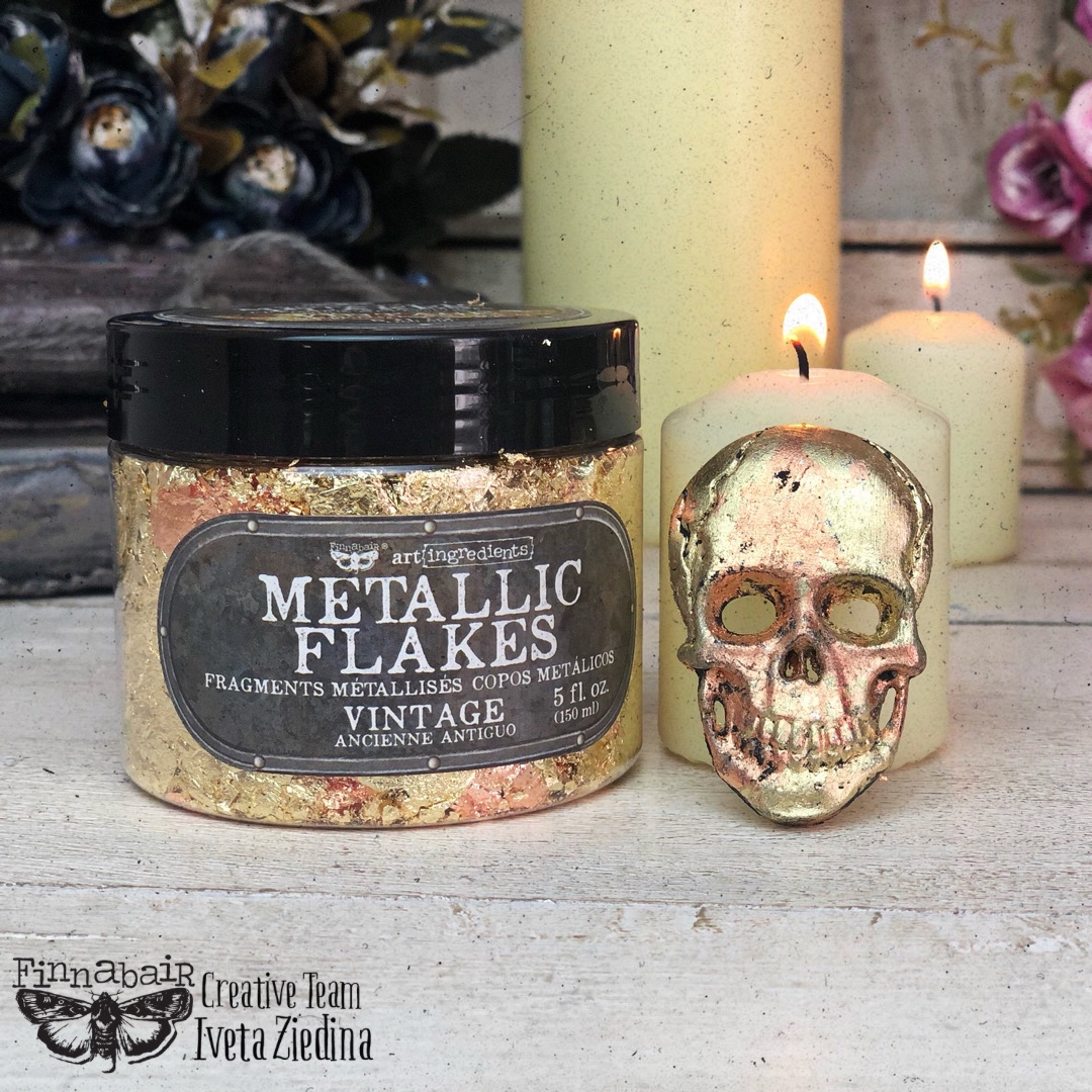 Art Ingredients – Metal Flakes – Vintage – 1 jar, total weight 30g including container