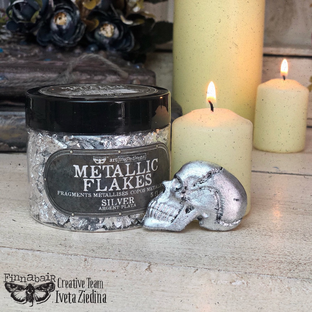 Art Ingredients – Metal Flakes – Silver – 1 jar, total weight 30g including container