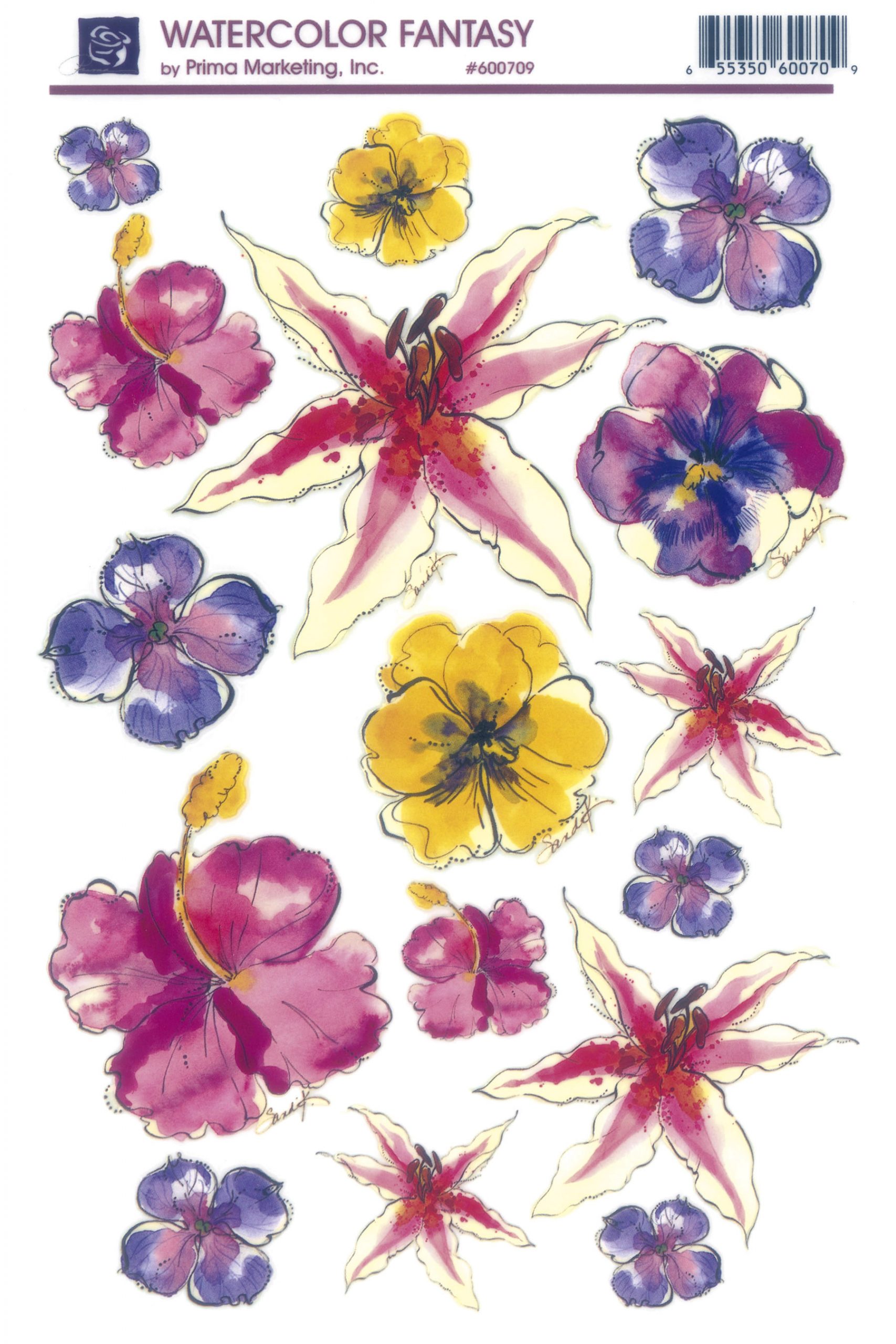 Watercolor Fantasy Transfer 6″x9″