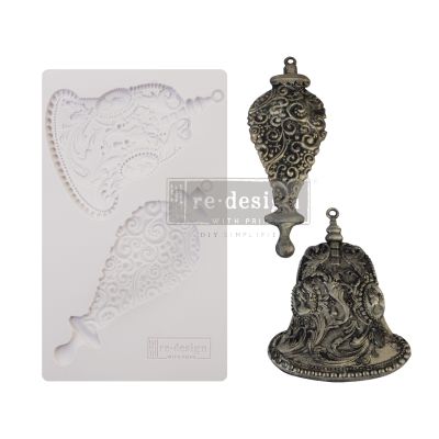 Redesign Decor Moulds® – Silver Bells – 5″x8″, 8mm thickness Copyright #VA0002330073