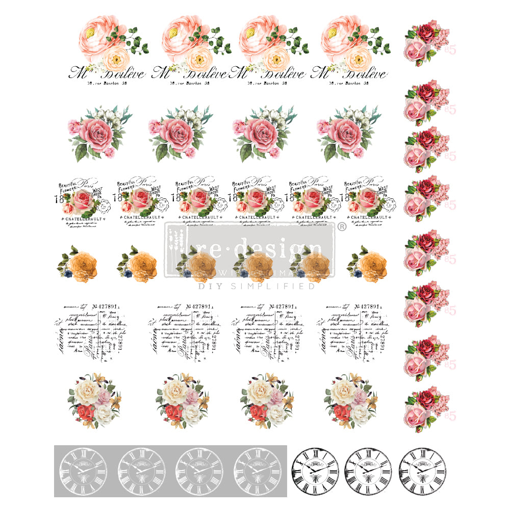 Redesign Knob Transfers – Vintage Rose