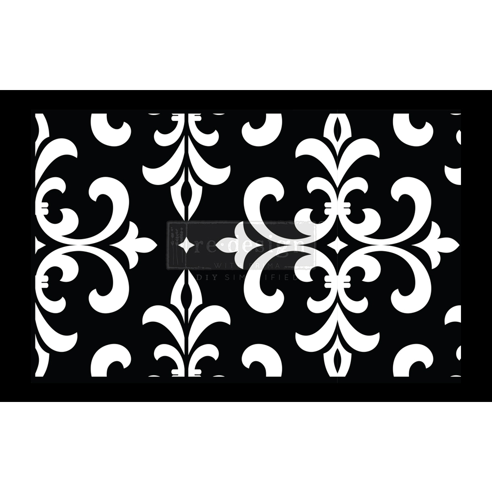 Stick & Style CECE – Modern Damask – 1 roll, 7″ x 3yds (6″ design)