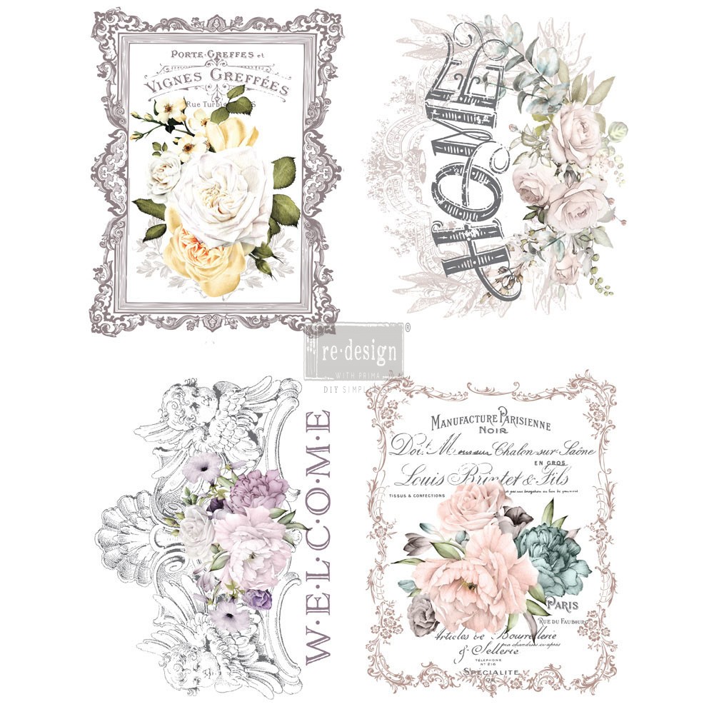 Redesign Décor Transfers® – Floral Home 11″X 15″ Each Design