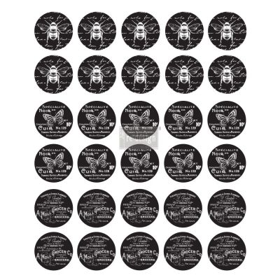 Redesign Knob Transfer – French Noir 8.5″X10.5″ Sheet size