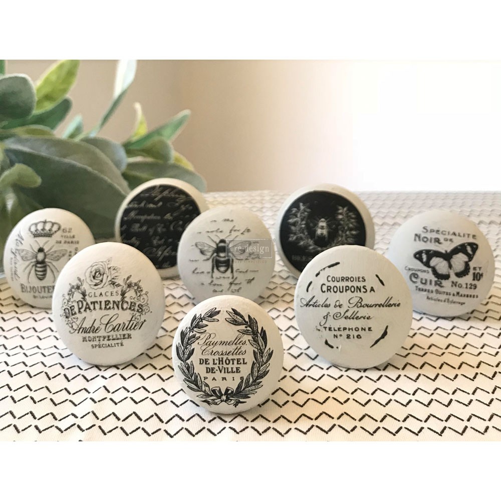 Redesign Knob Transfer – Cursive Letters 8.5″X10.5″ Sheet size