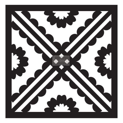 Redesign Paver Stencil 11.5″x11.5″X0.8MM – Carmela – Laser cut on 16 mil Mylar