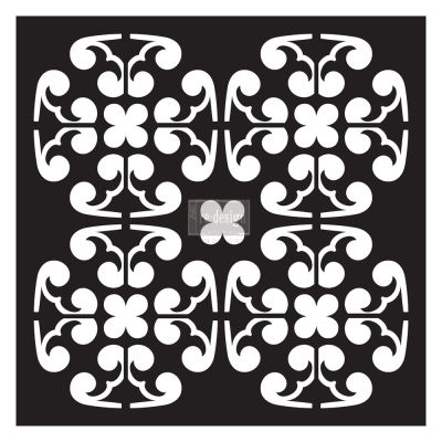 Redesign Paver Stencil 11.5″x11.5″X0.8MM – Greta – Laser cut on 16 mil Mylar