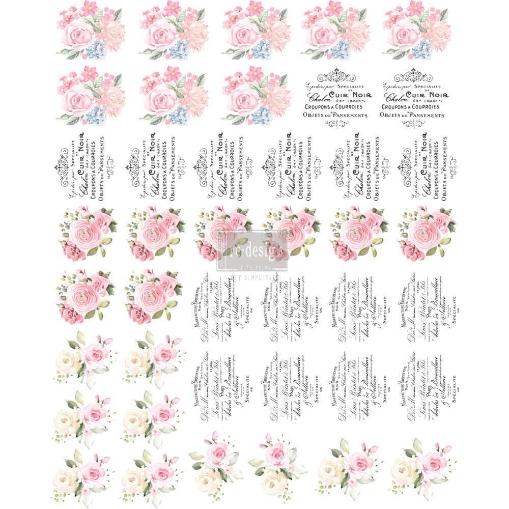 Redesign Knob Transfer - Sweet Spring  8.5"X10.5" Sheet size