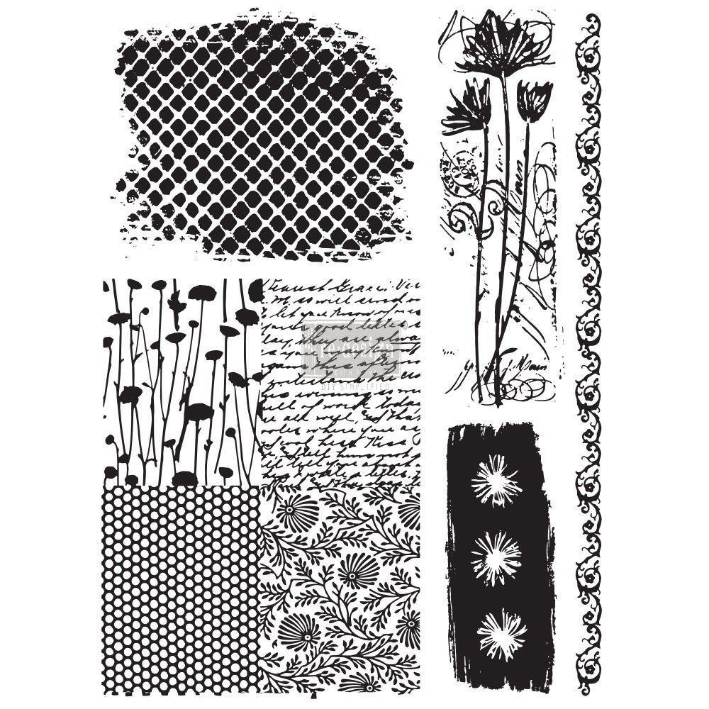 Redesign Adhesive Transfer - Nature & Scripts 18"x24"