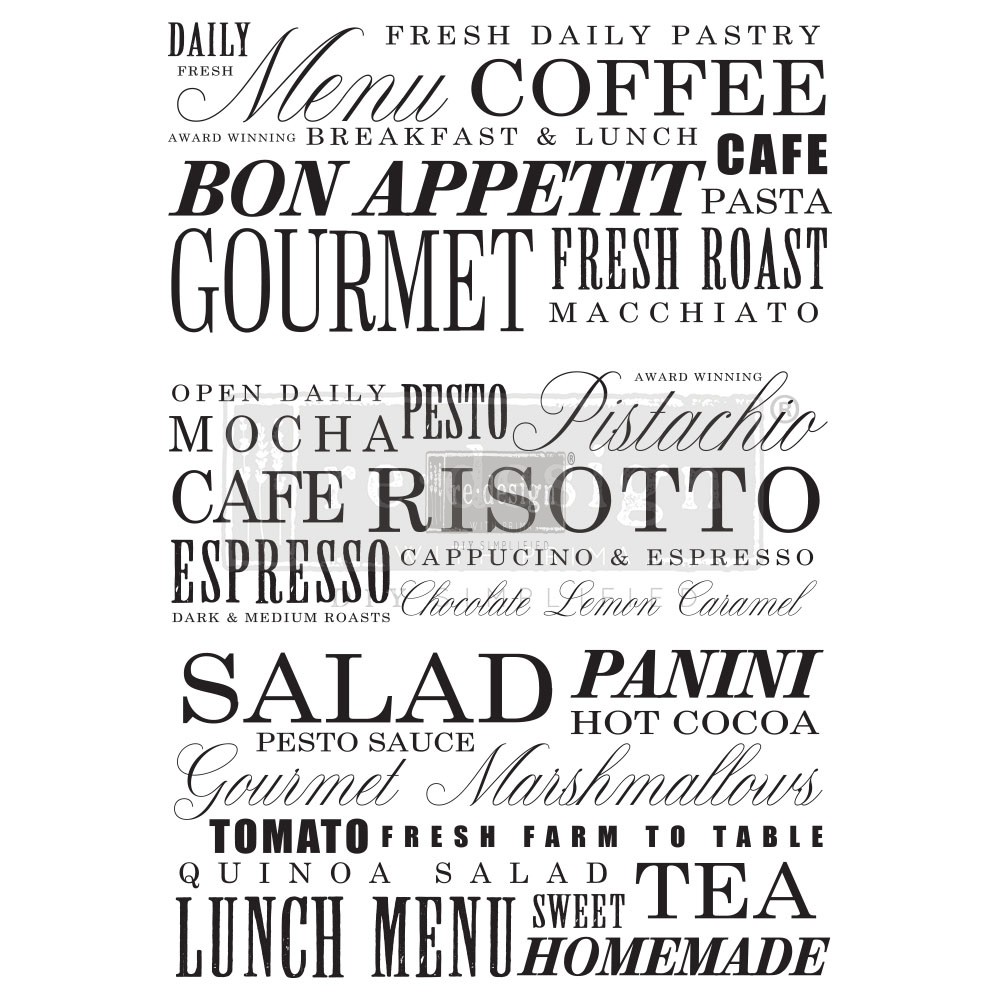 Redesign Décor Transfers®- Delicious Menu 23"x 31"