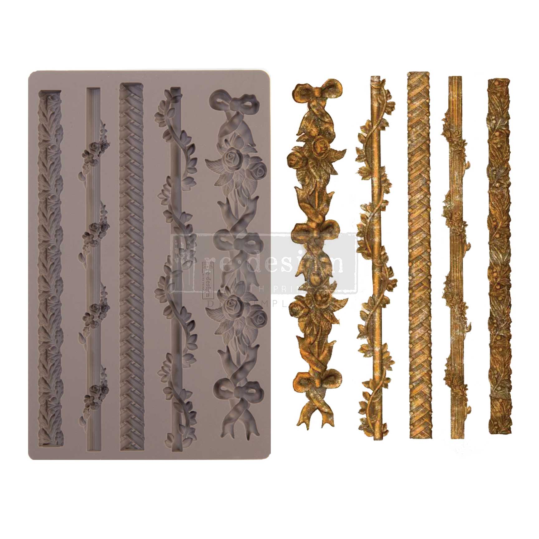 Redesign Decor Moulds® – Sicilian Borders – 5″ x 8″, 8mm thickness Copyright #VA0002319332