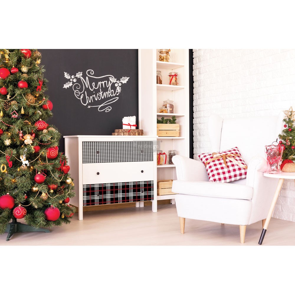 Redesign Décor Transfers® – Gingham Black size 23″x 33″