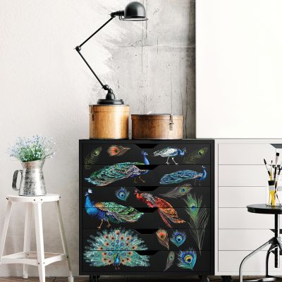 Redesign Decor Transfers® – Peacock Dreams design size 24″ x 32″