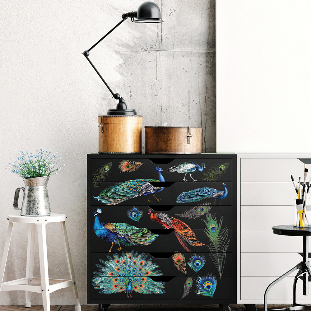 Redesign Decor Transfers® – Peacock Dreams design size 24″ x 32″