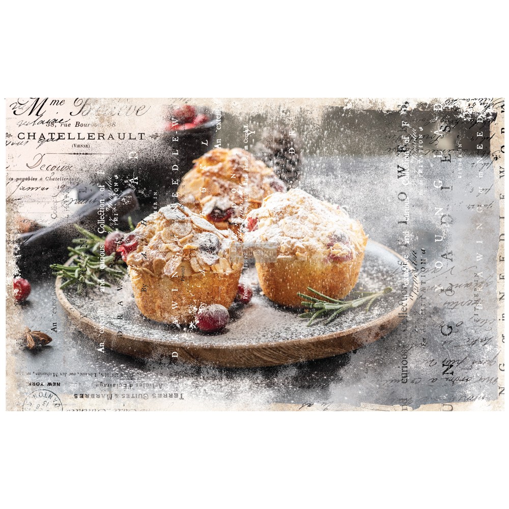 Découpage Décor Tissue Paper – Warm Desserts – 2 sheets (19″ x 30″)