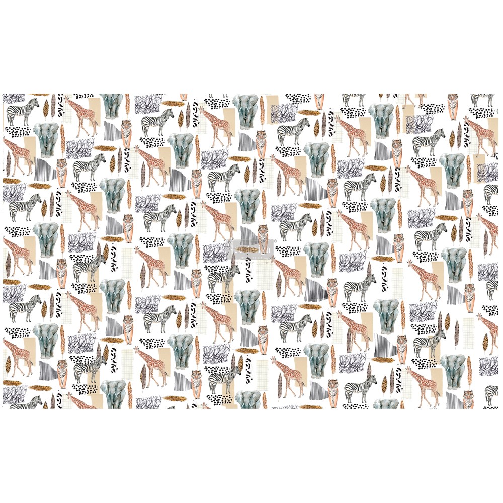 Découpage Décor Tissue Paper – Safari – 2 sheets (19″ x 30″)