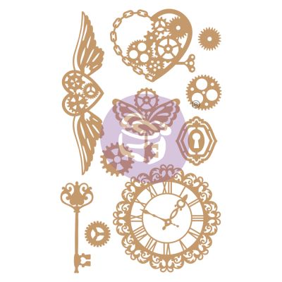 Chipboard Diecut – Elegant Damask – 3 pcs, 1.7-6