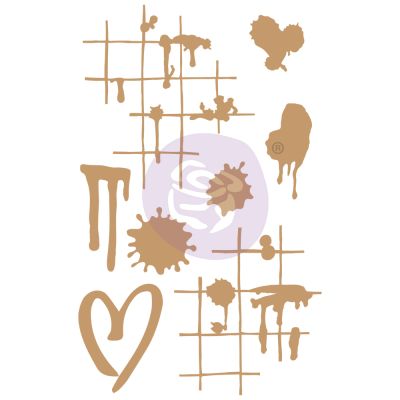 Chipboard Diecut – Ink & Splatters – 8 pcs, 1-3.5