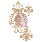 Chipboard Diecut - Elegant Damask -  3 pcs