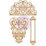 Chipboard Diecut - Lace & Heart -  3 pcs