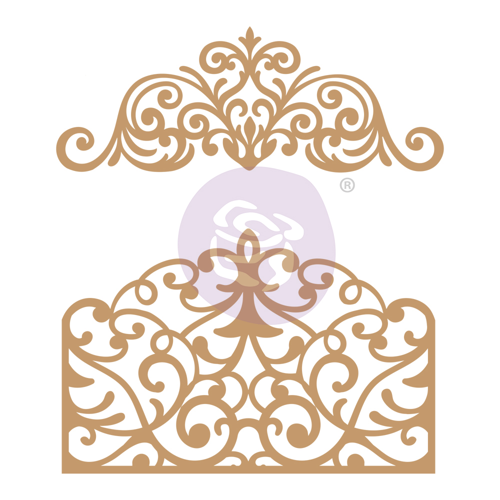 Chipboard Diecut - Flourish Gate -  2 pcs