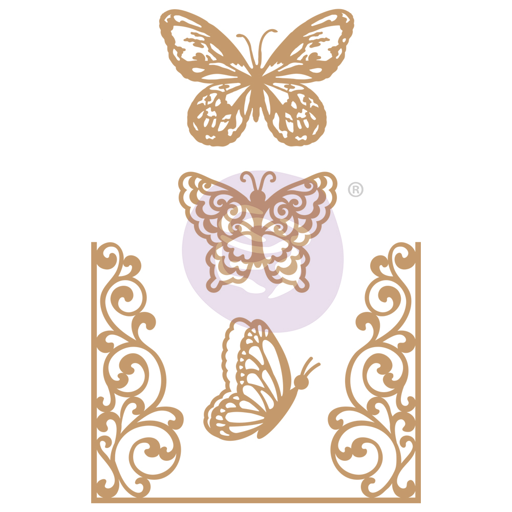 Chipboard Diecut - Butterfly Flight - 4 pcs
