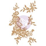 Chipboard Diecut - Beautiful Fleur -  4 pcs