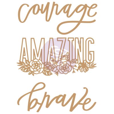 Chipboard Diecut – Words to Live By – 3 pcs, 4.5-4.8
