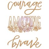 Chipboard Diecut - Words to Live By -  3 pcs