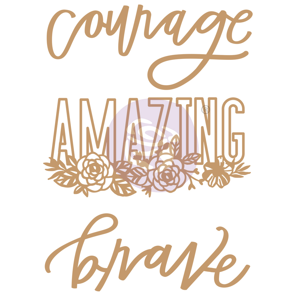Chipboard Diecut - Words to Live By -  3 pcs